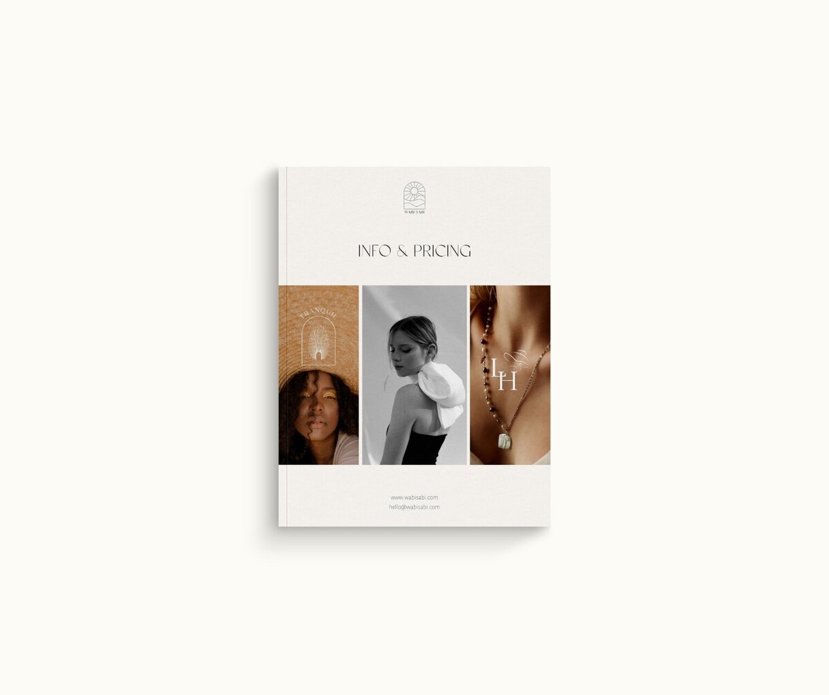 Minimal pricing guide template Canva Wabi Sabi 1