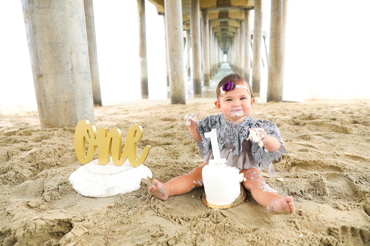 Beach Cake smash 1st birthday