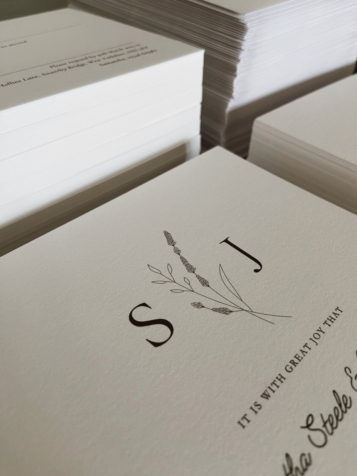 Elegant wedding invitation suite mood board
