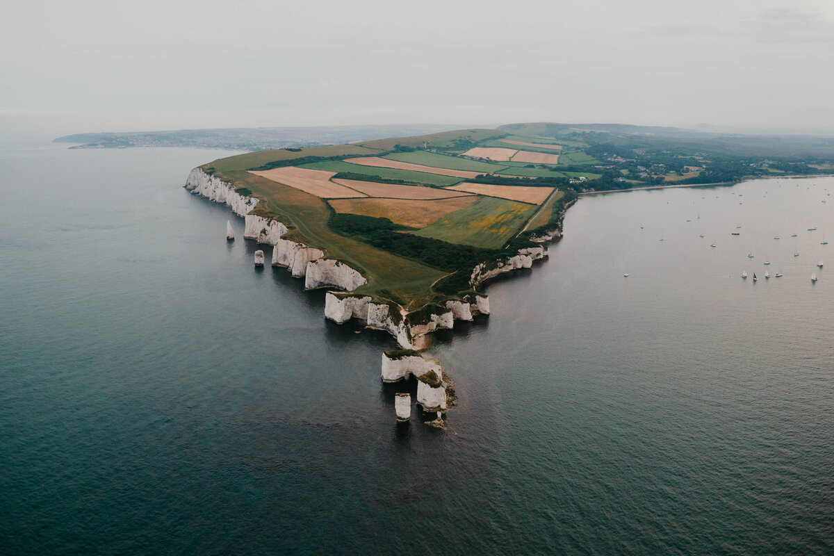 Drone Image of Old Harry Rocks -1