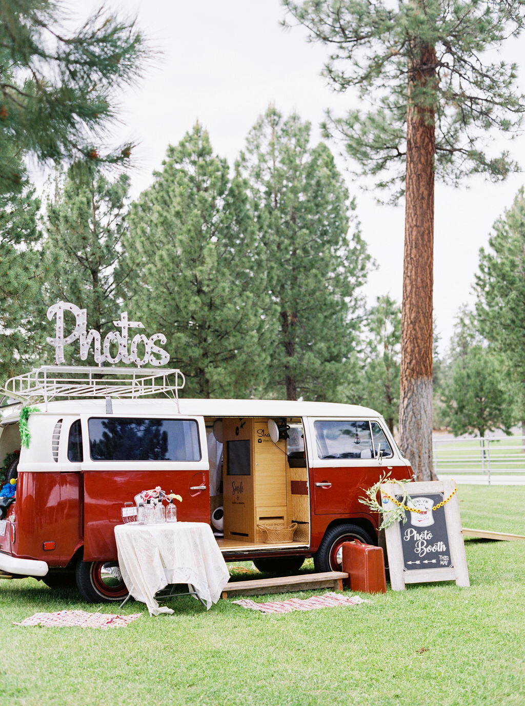 Red Photo Booth Bus Wedding