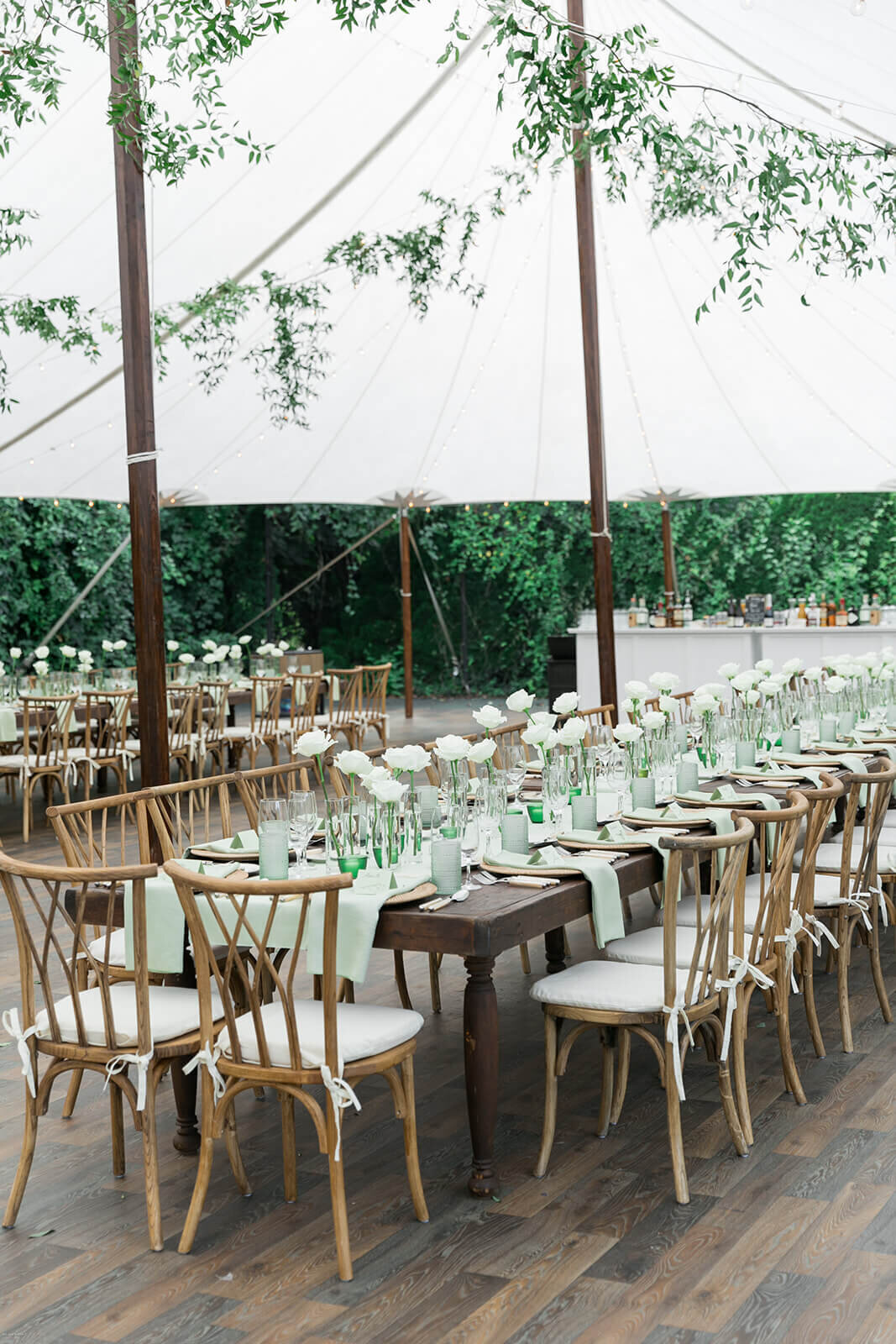 Wedding reception table at Long Island wedding, New York