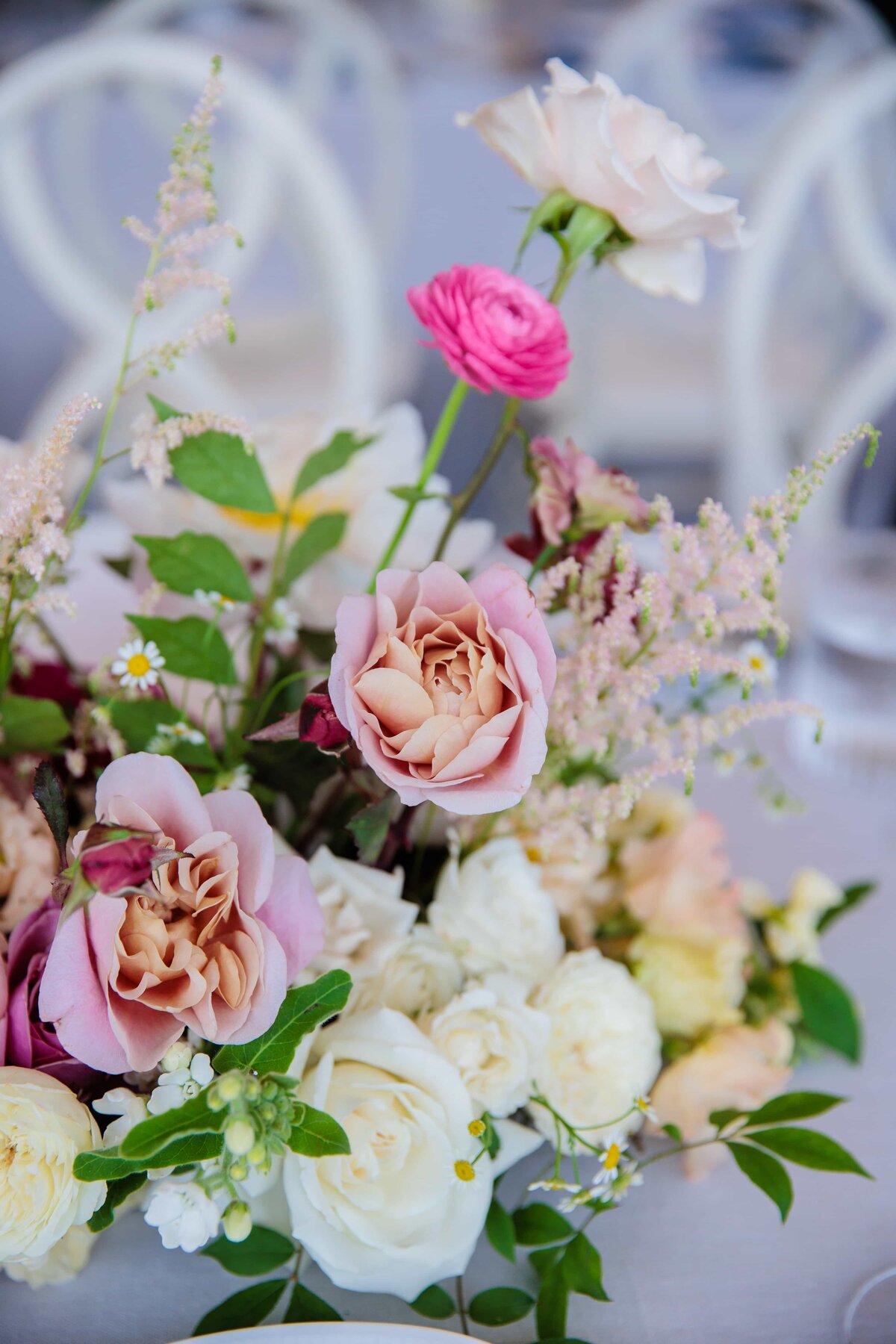 Spring Florals Centerpieces for Cape Cod Wedding