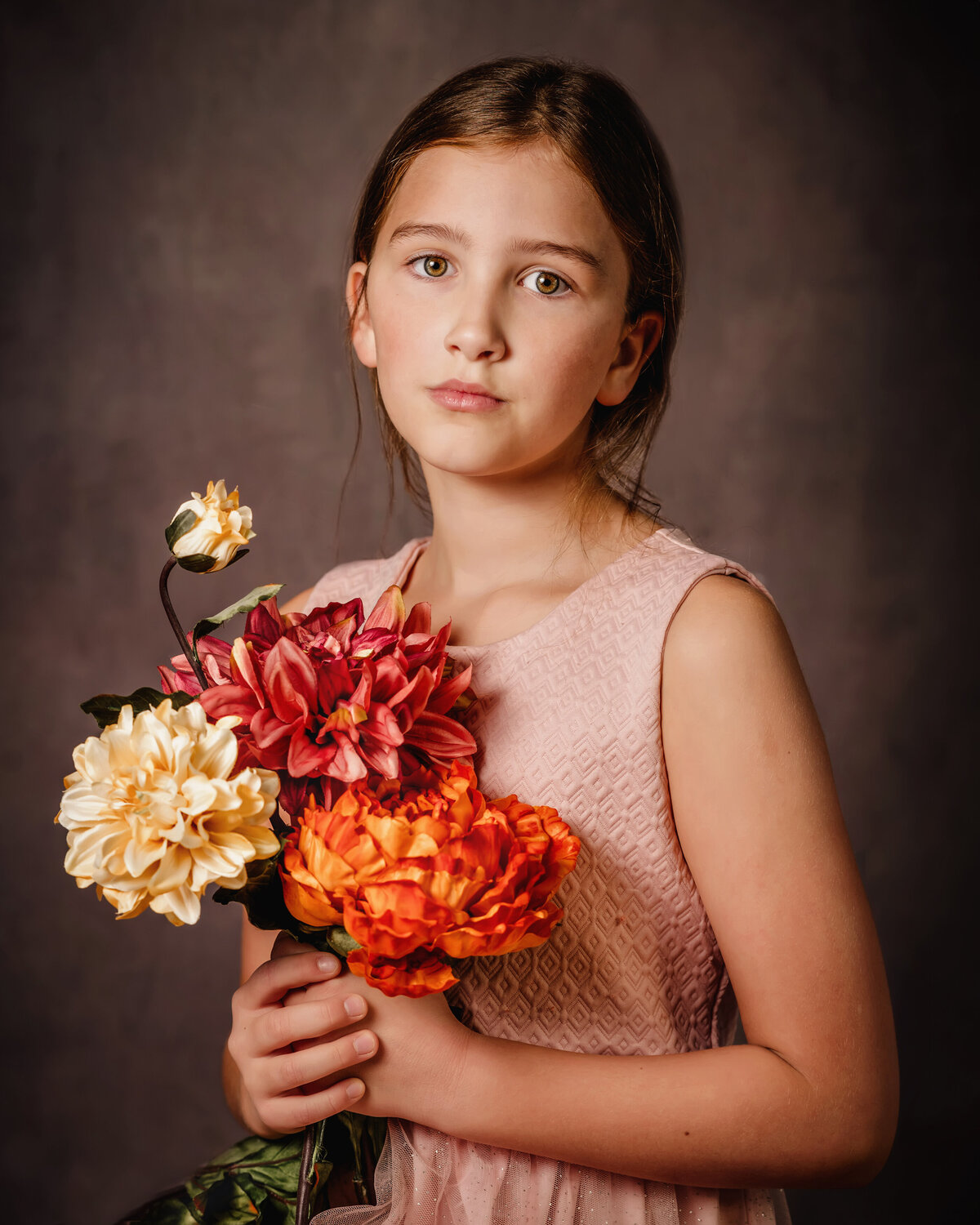 Portrait-of-a-young-girl-with-flowers