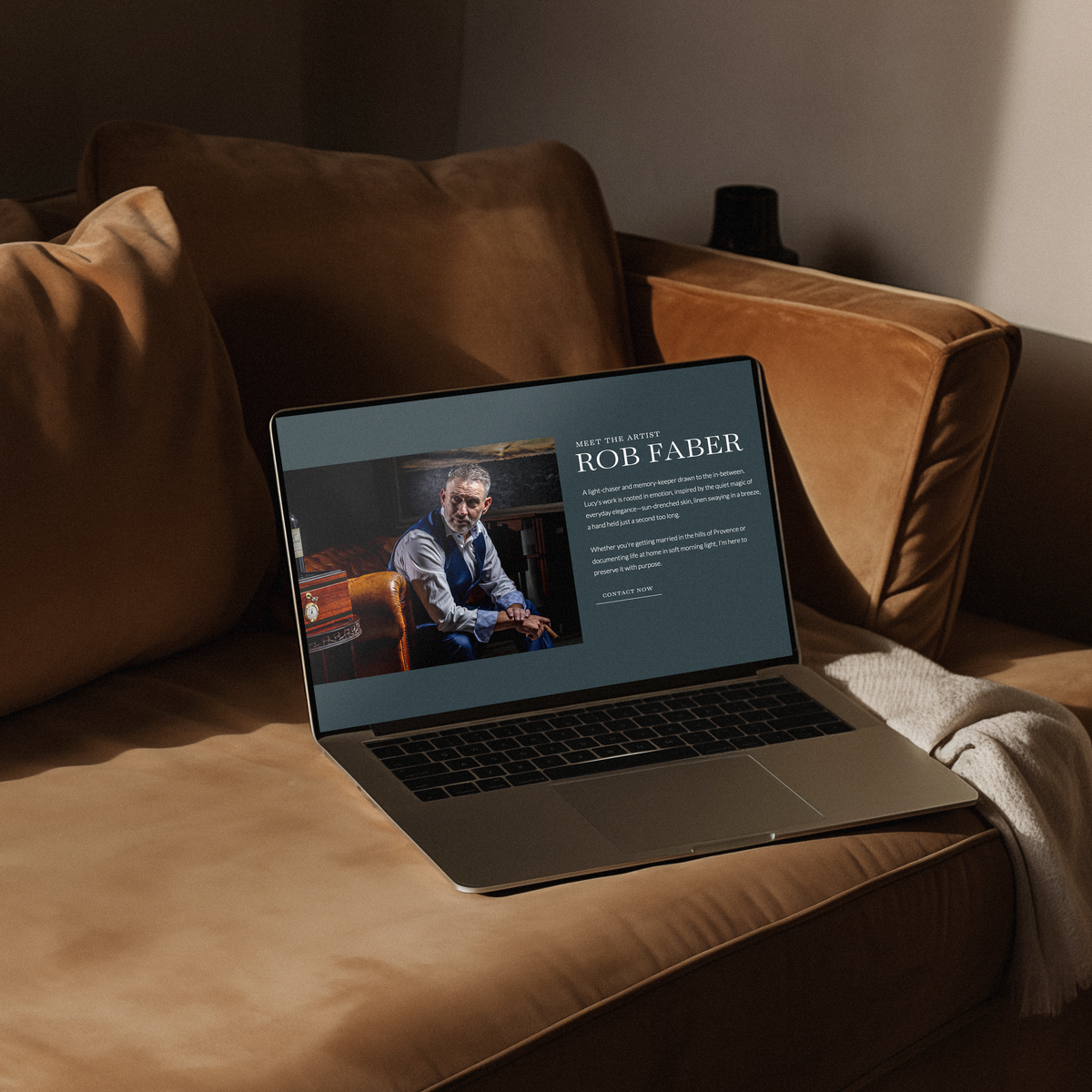 Masculine Showit Website Template Mockup Designed By SEO Expert High Tide Strategy