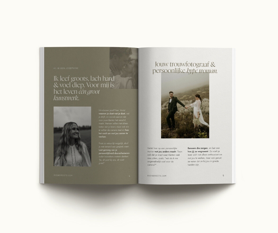 Brochure template voor fotografen Rising Roots 5