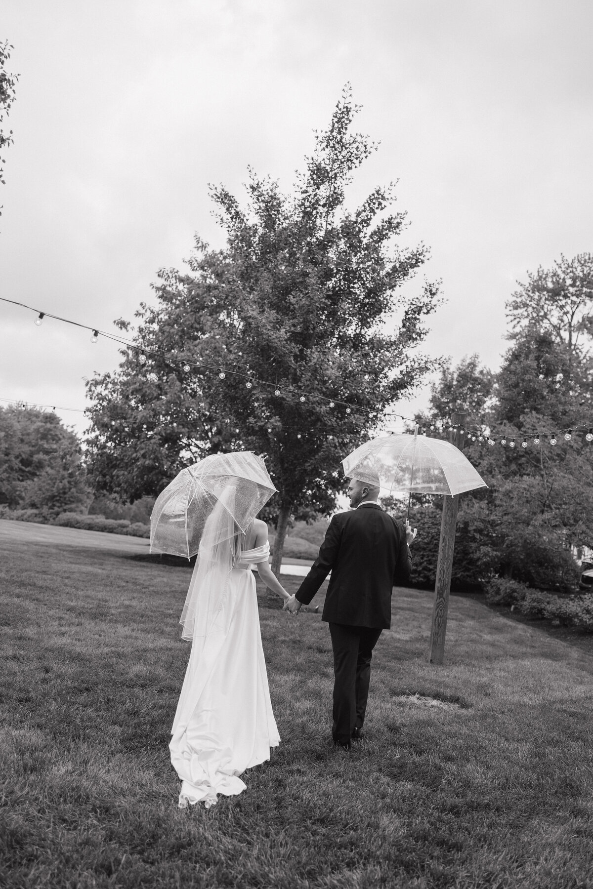 Black and white Indianapolis wedding photography couple walk