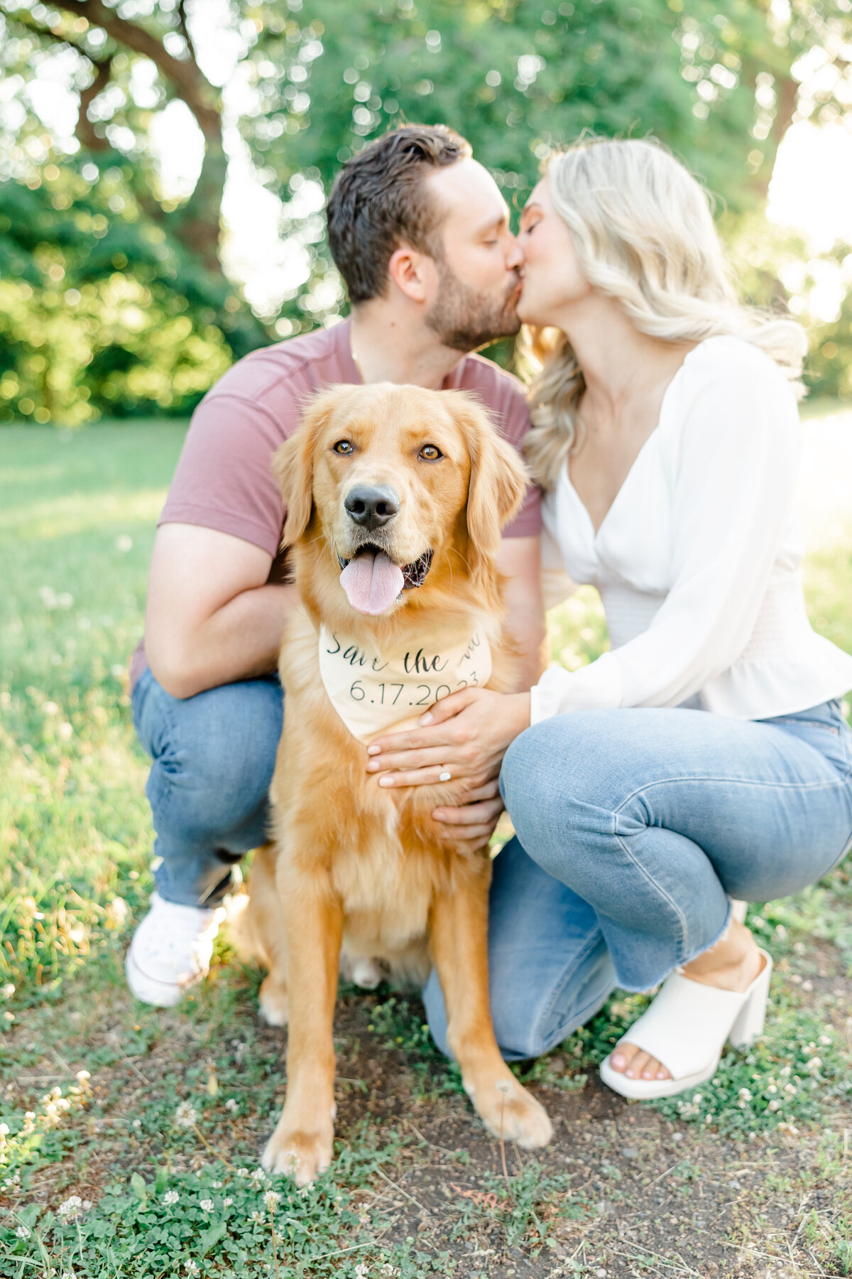 photo of couple with their dog by wedding photographer in sarasota fl