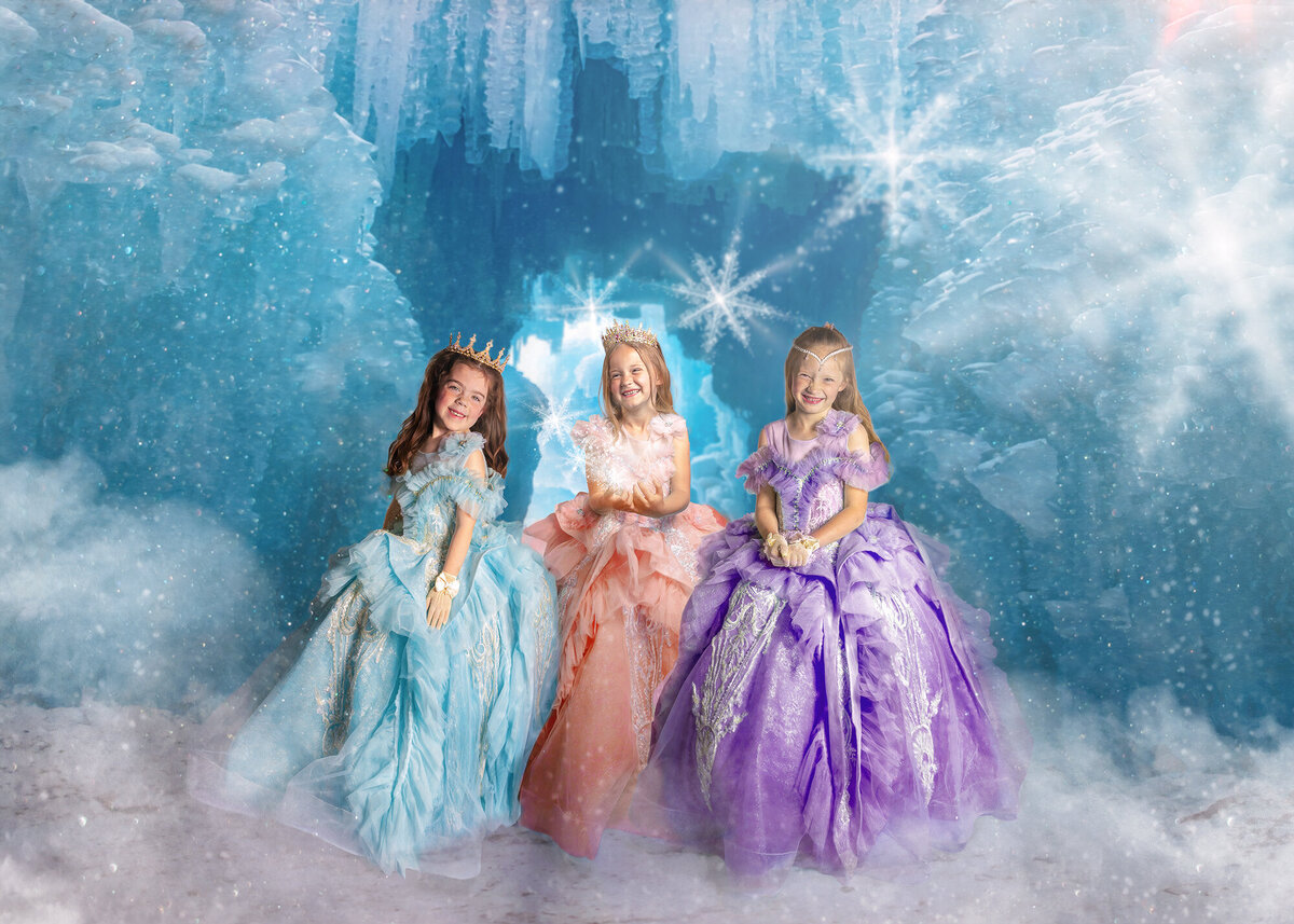 three girls together ice castle social