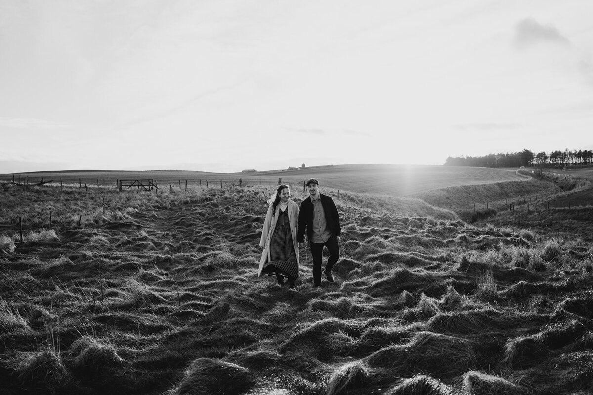 Aberdeenshire Engagement and Couple Photo Session at Dunnottar Castle-35