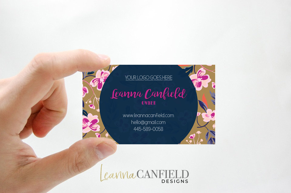 Navy Business Card