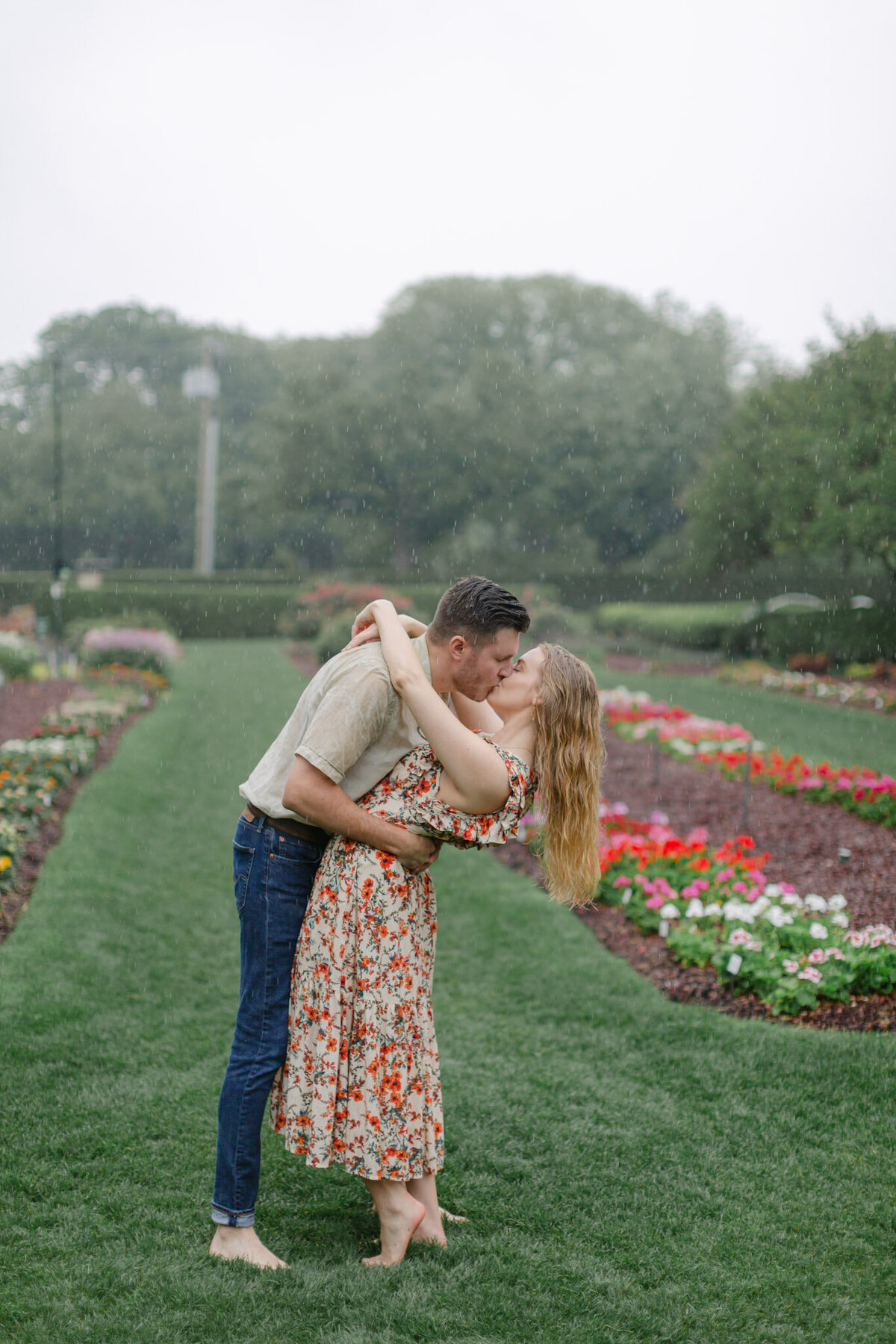 botanical garden engagement photos