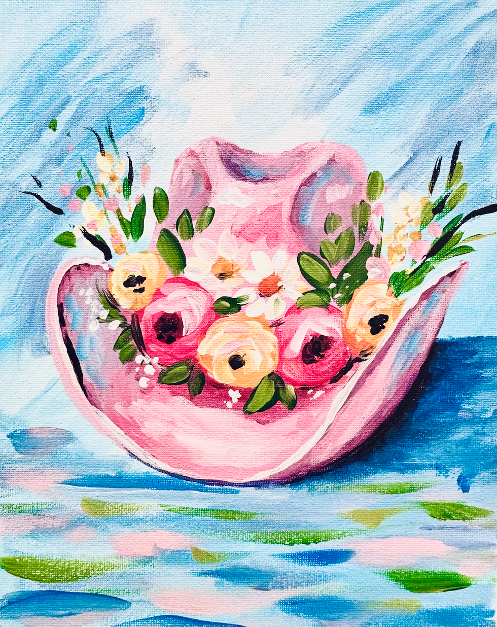 Floral Cowgirl Hat