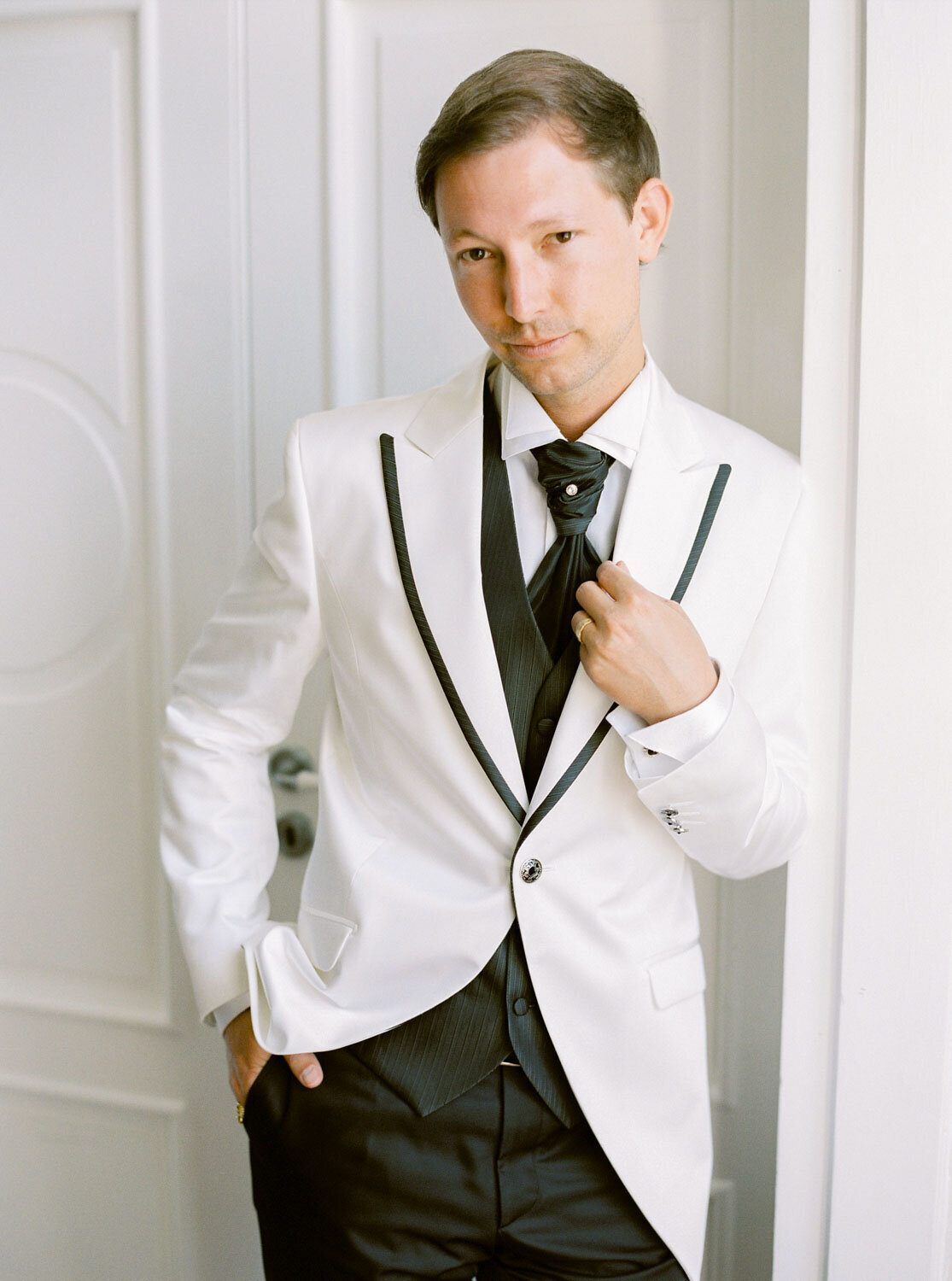 Groom Portraits on Fuji 400H Film