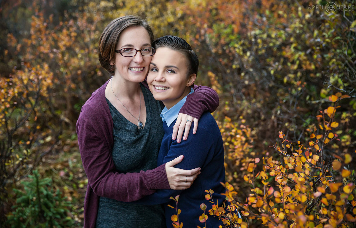Pretty Fall Engagement Photography  Fall Color at Guanella Pass in Georgetown