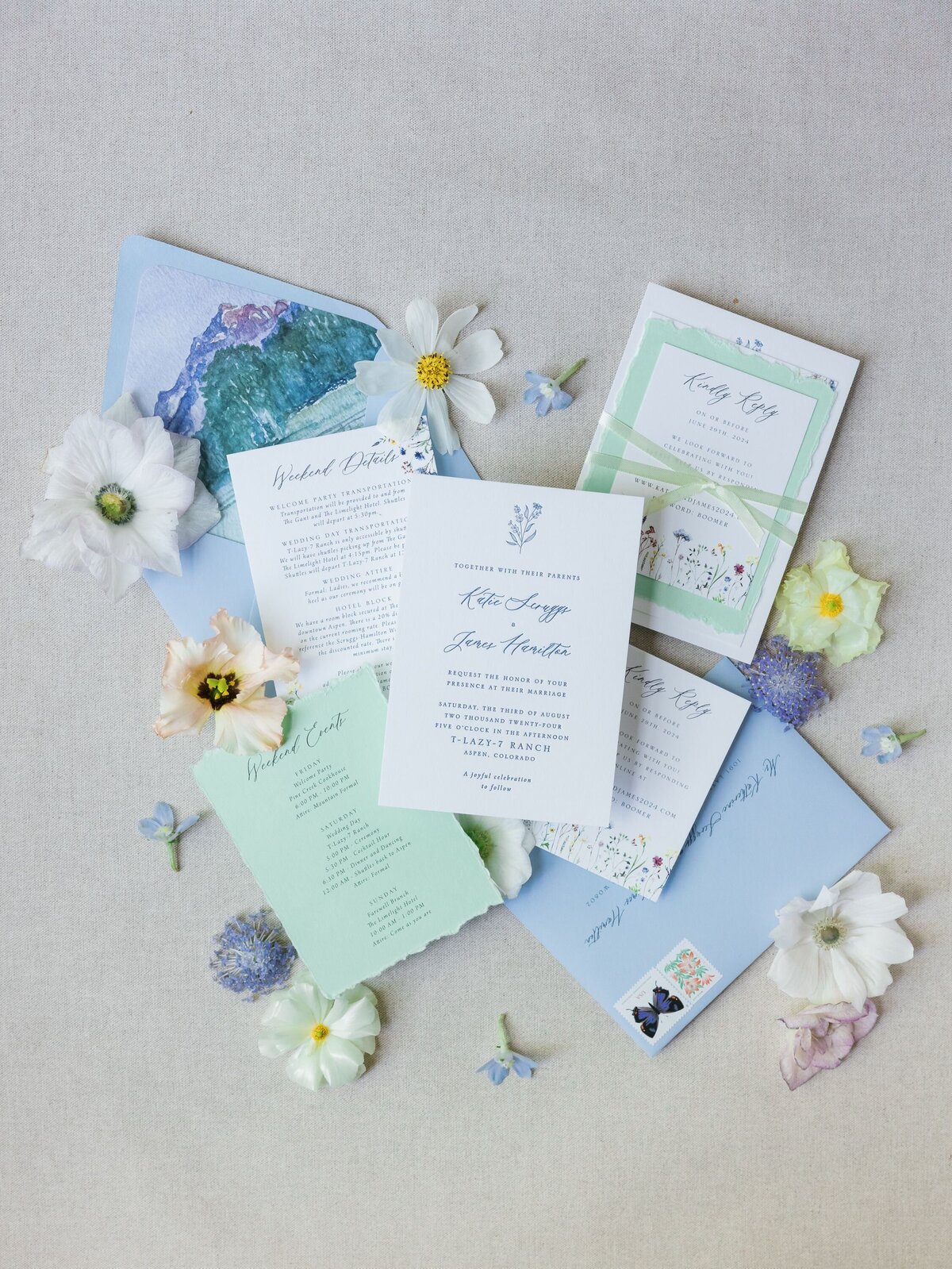 aspen-colorado-wedding-invitation-flatlay