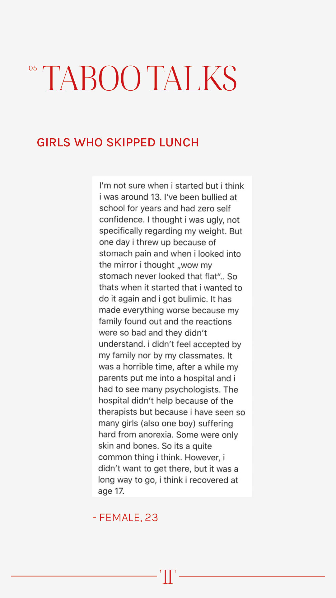 5. Girls Who Skipped Lunch6
