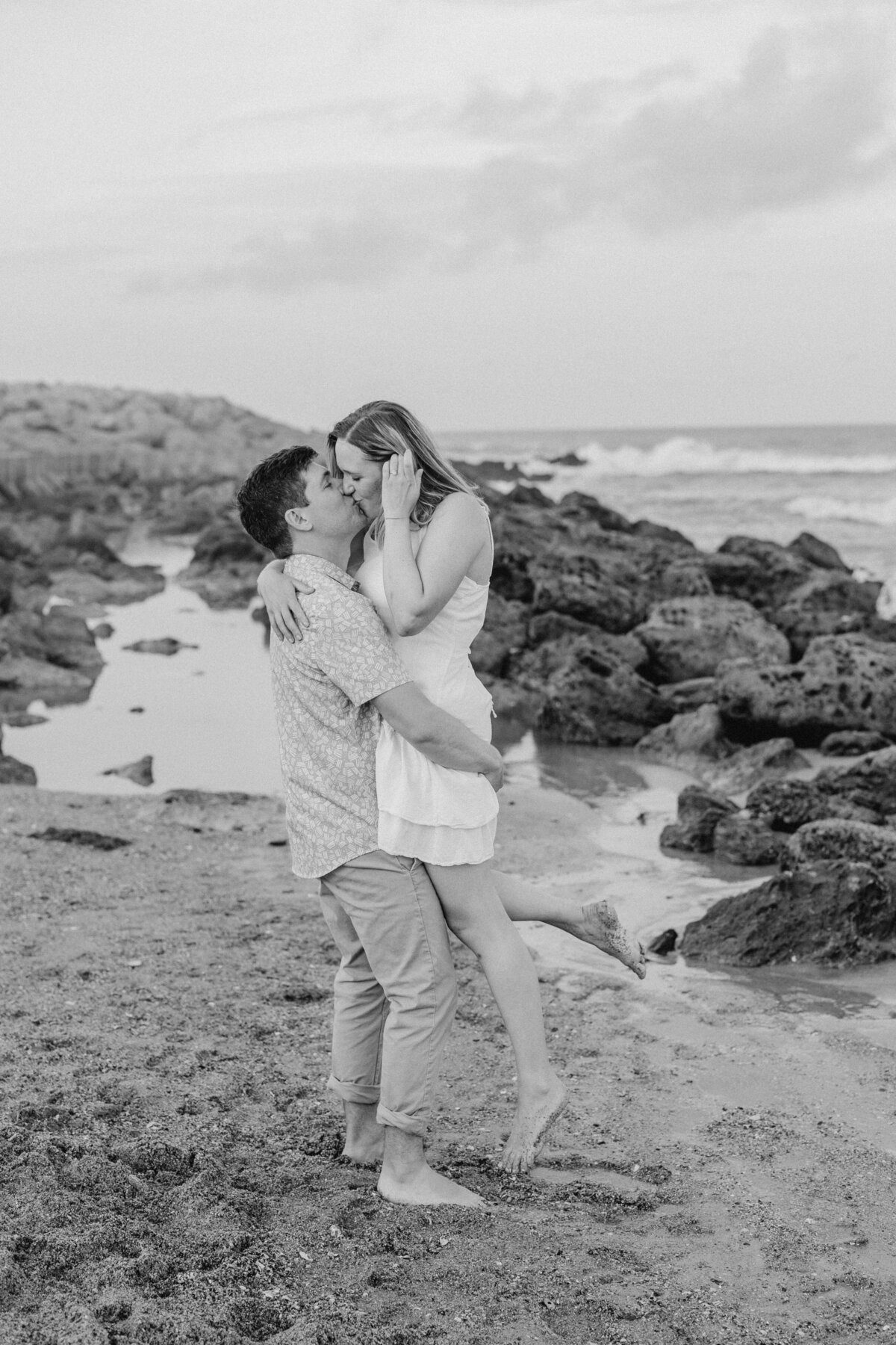 Romantic Beach Engagement Session in Wilmington, North Carolina