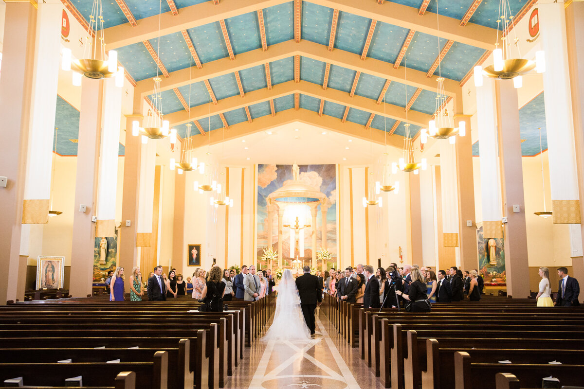 indoor Arizona church wedding ceremony