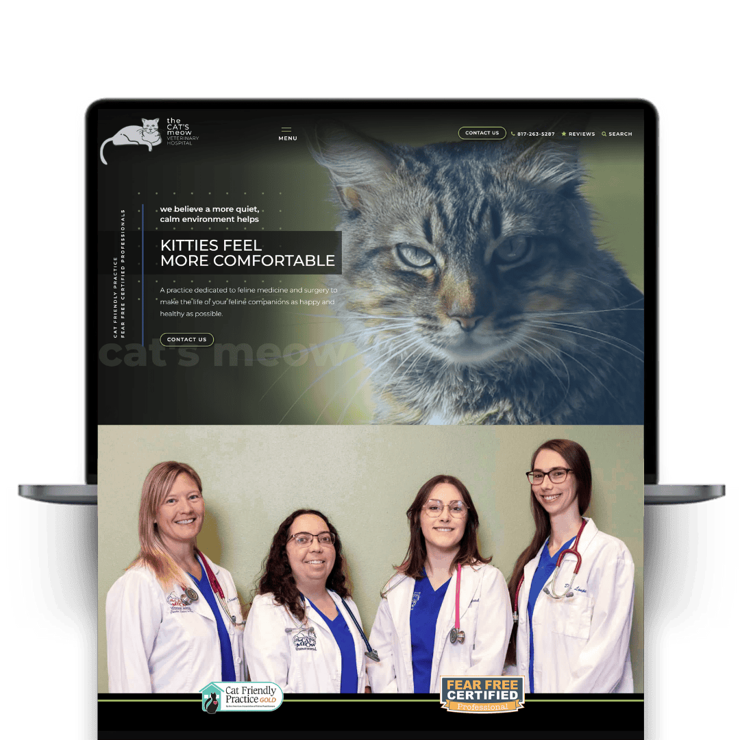 Brand & Website Design for The Cat's Meow Veterinary Hospital