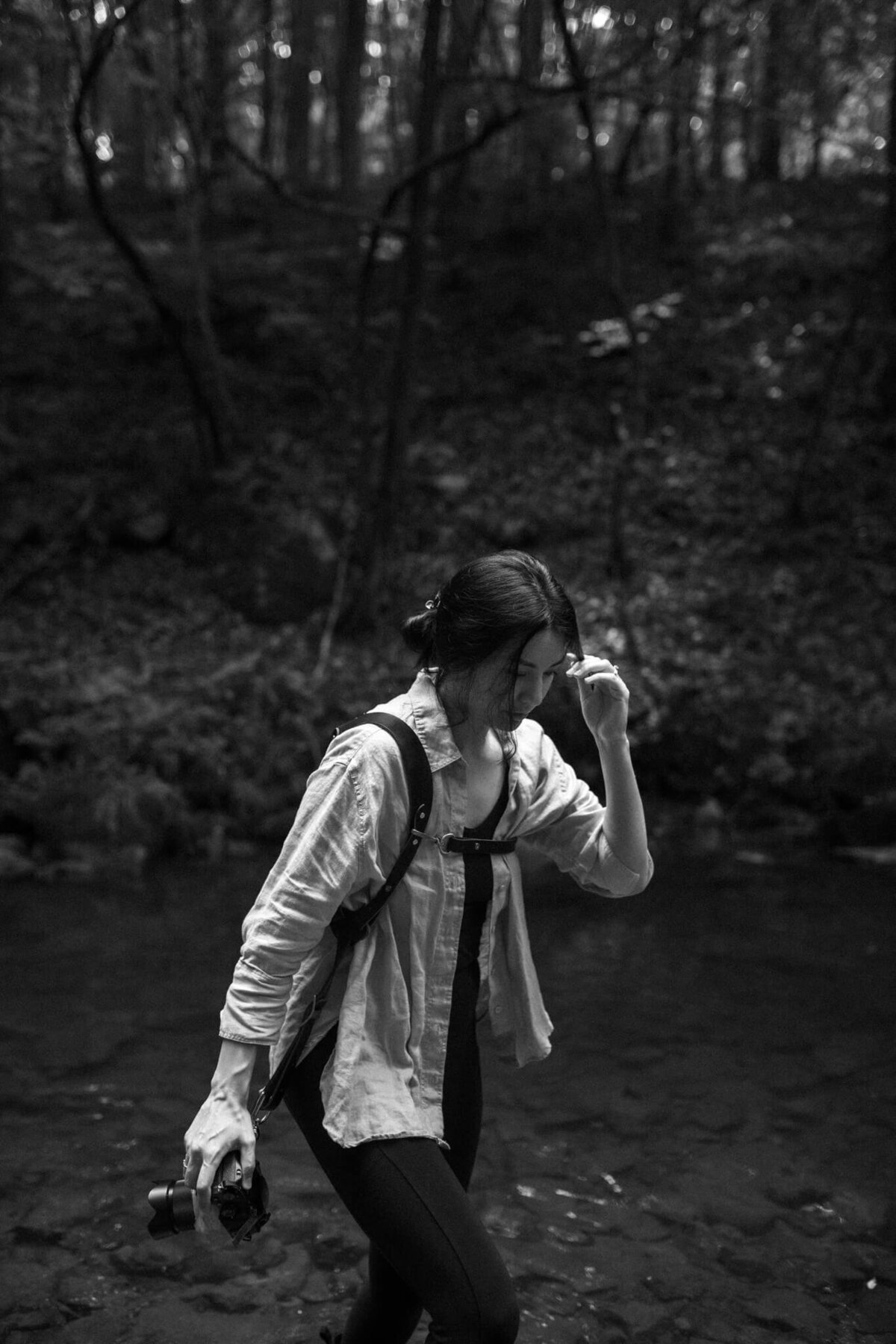 photographer in black and white