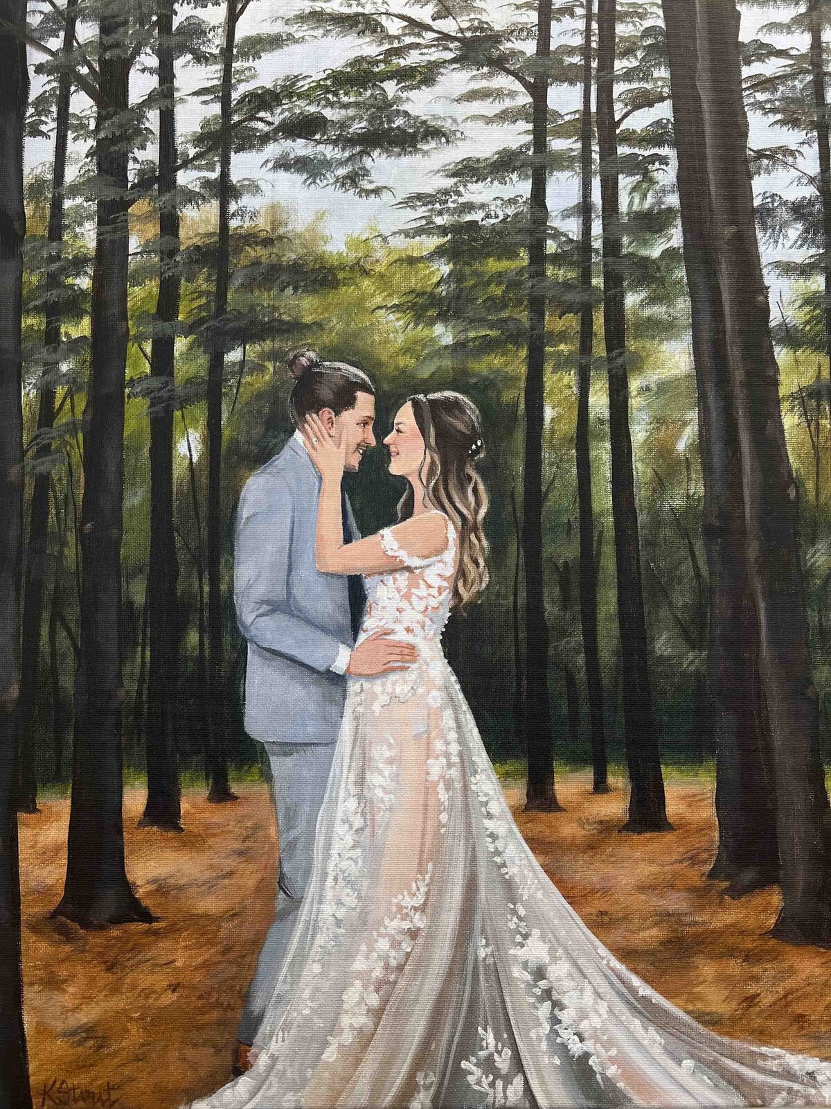 Dubuque Iowa Live Wedding Painting