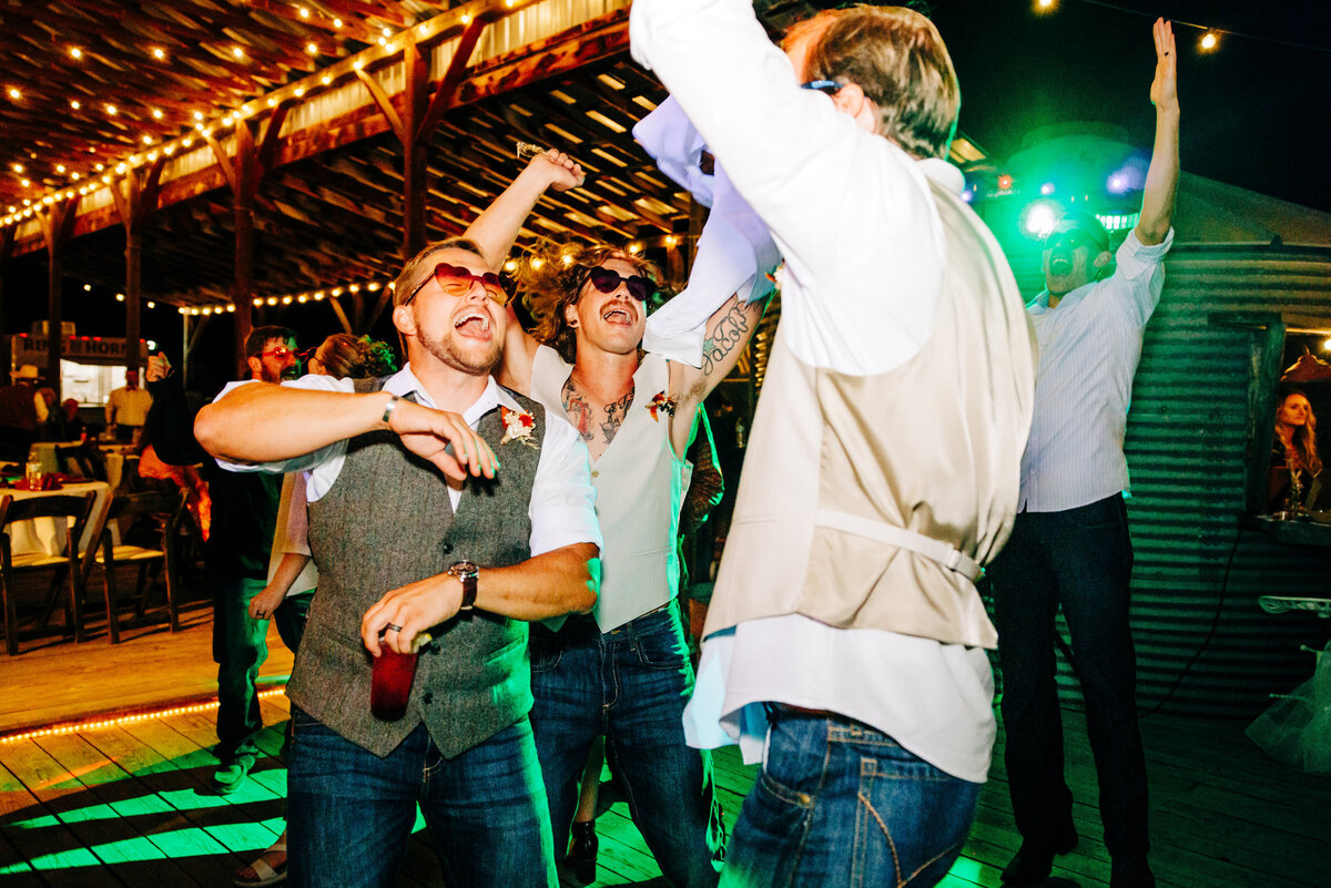 Wedding reception dancing at Cattle Springs in Arlee, MT
