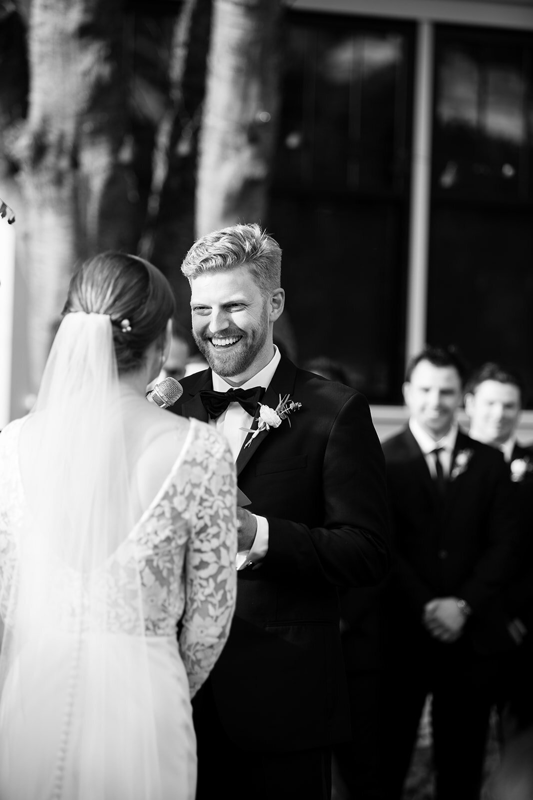 Groom during ceremony at Roche Harbor Resort San Juan Island