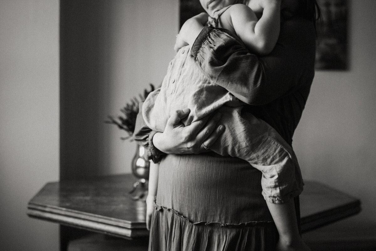Indoor maternity session at Wildwood Cafe Stoughton, Wisconsin
