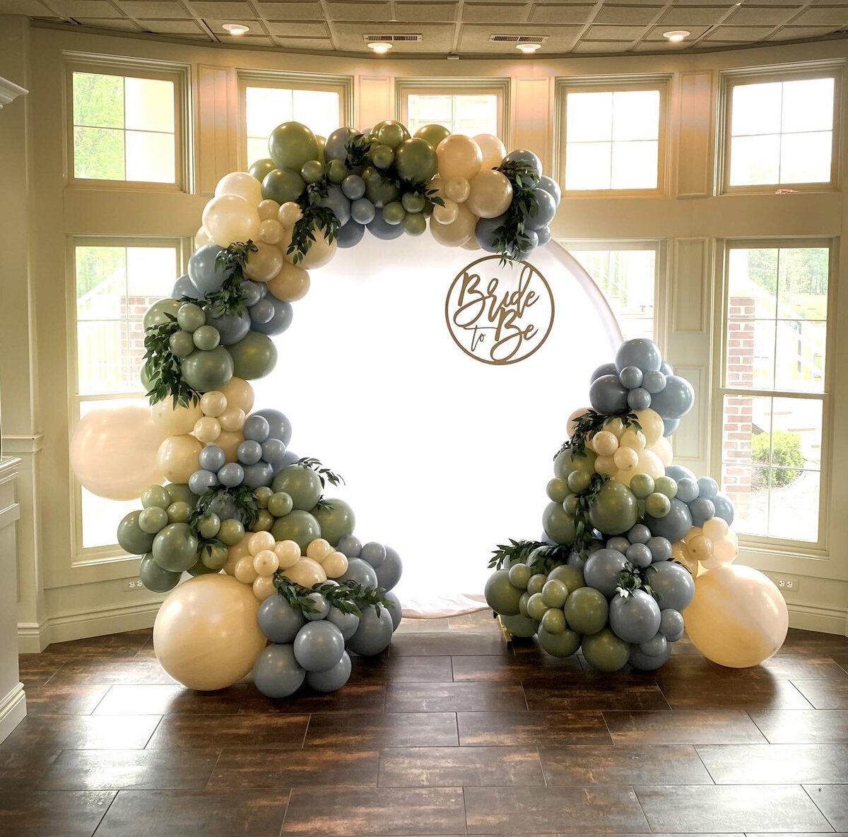 Bride to be circle blues-greens