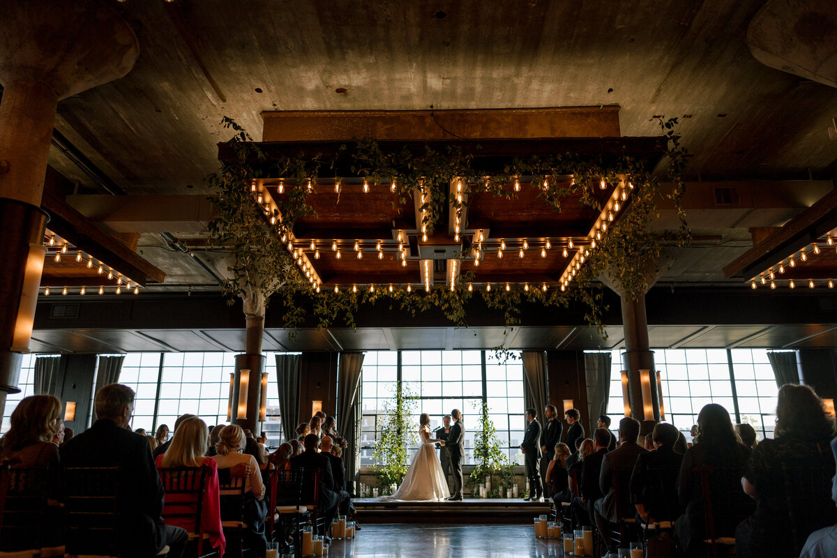 A photo of the wedding ceremony at the Astorian wedding in Houston.