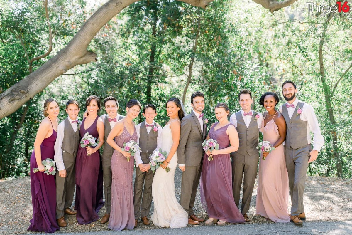 Bride and Groom with their bridal party