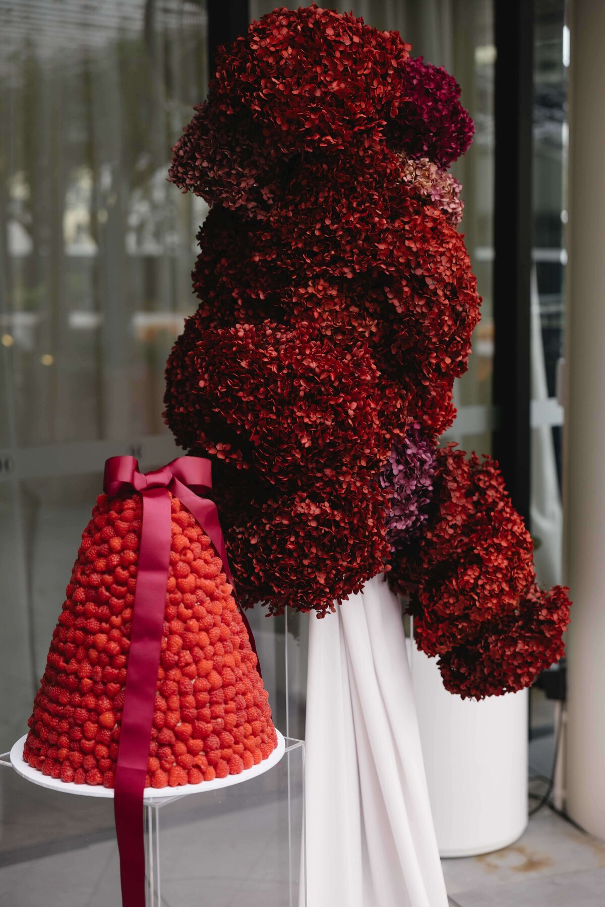 red-hydrangea-installation
