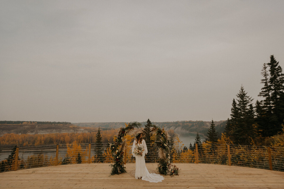 Gorgeous bridals at River's Edge, a picturesque country wedding venue in Devon, Alberta, featured on the Brontë Bride Vendor Guide.