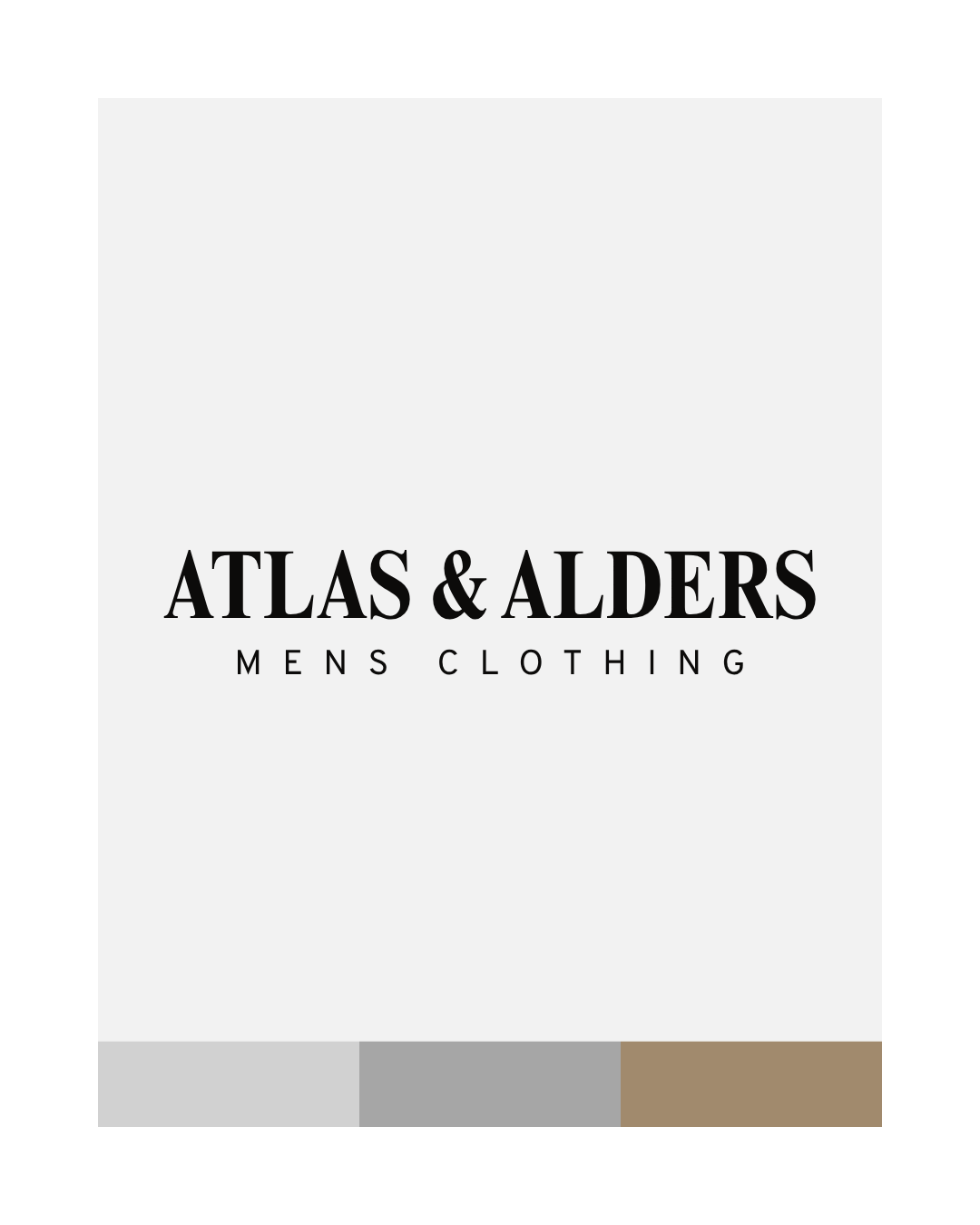 ATLAS & ALDERS MENS CLOTHING BRAND BOARD - ERIKA MARAM DESIGN STUDIO
