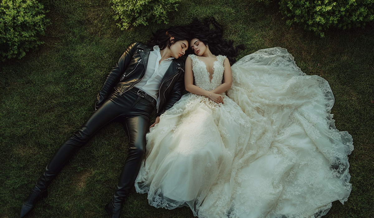 Romantic Couple in Tranquil Greenery