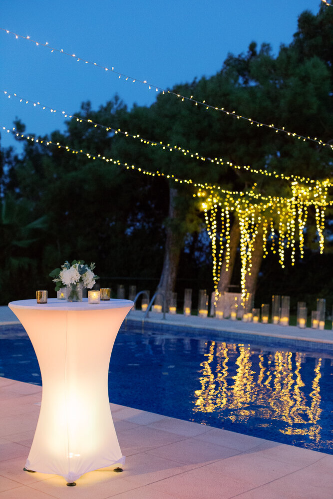 Villa wedding in Rhodes Greece with chandelier installations  (92)