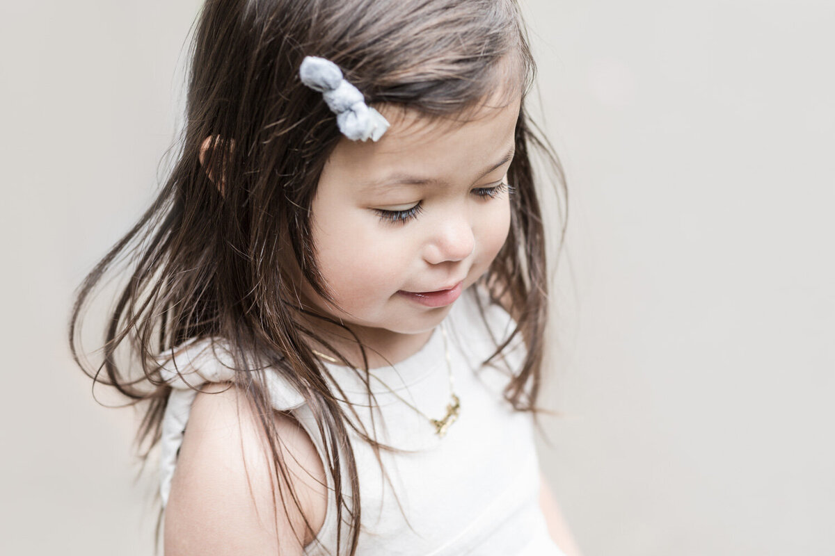 little girl in studio