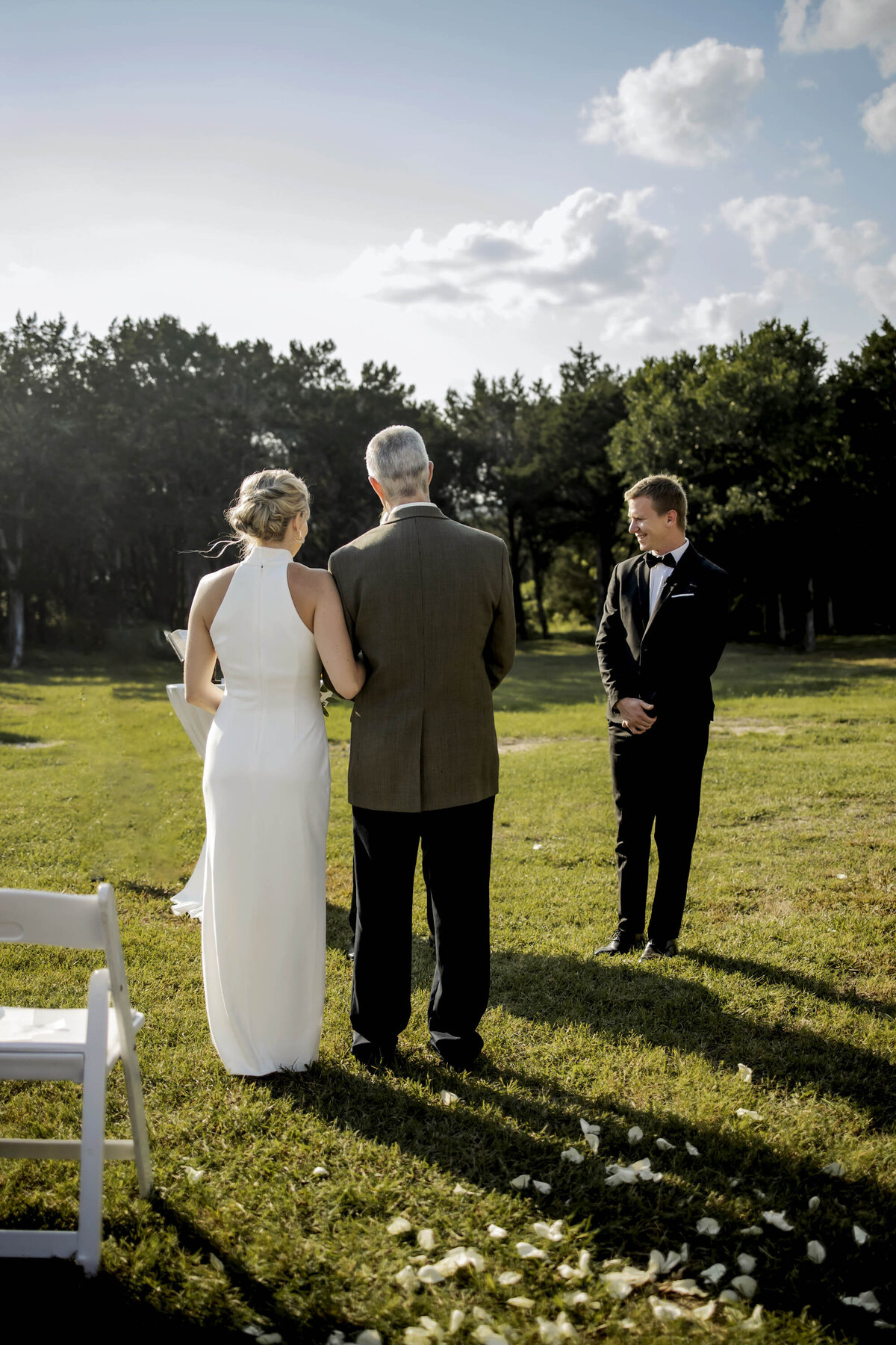 a bride is ready to be given away
