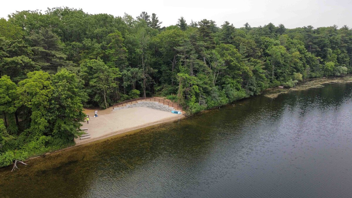 lake-orion-beach-redi-rock-retaining-wall-highland-services-contracting