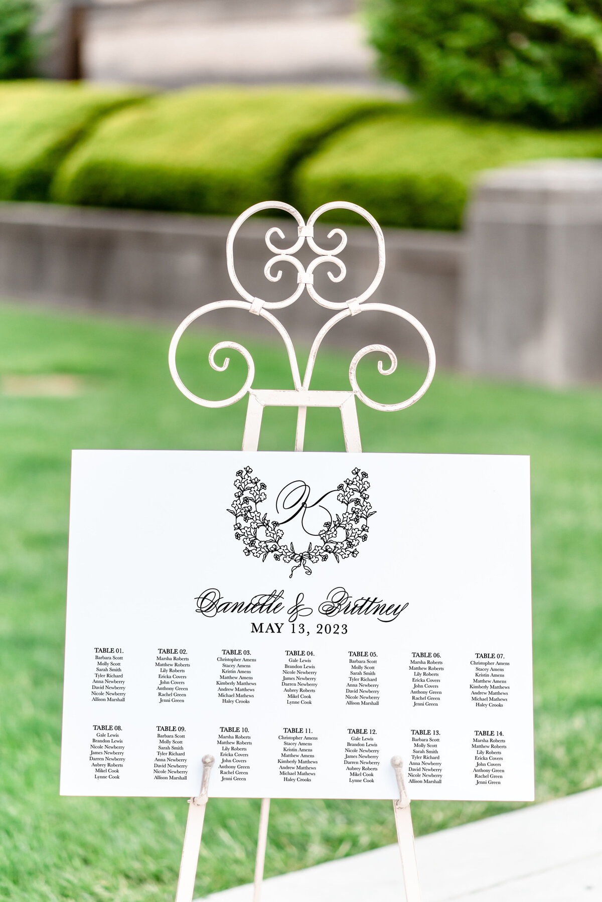 H Seating Chart