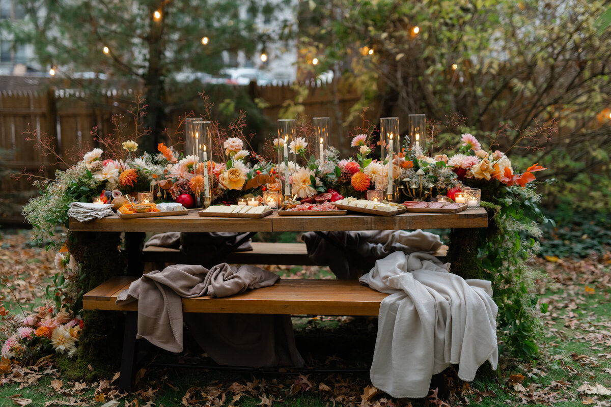 Rustic tablescape with fall-inspired decor