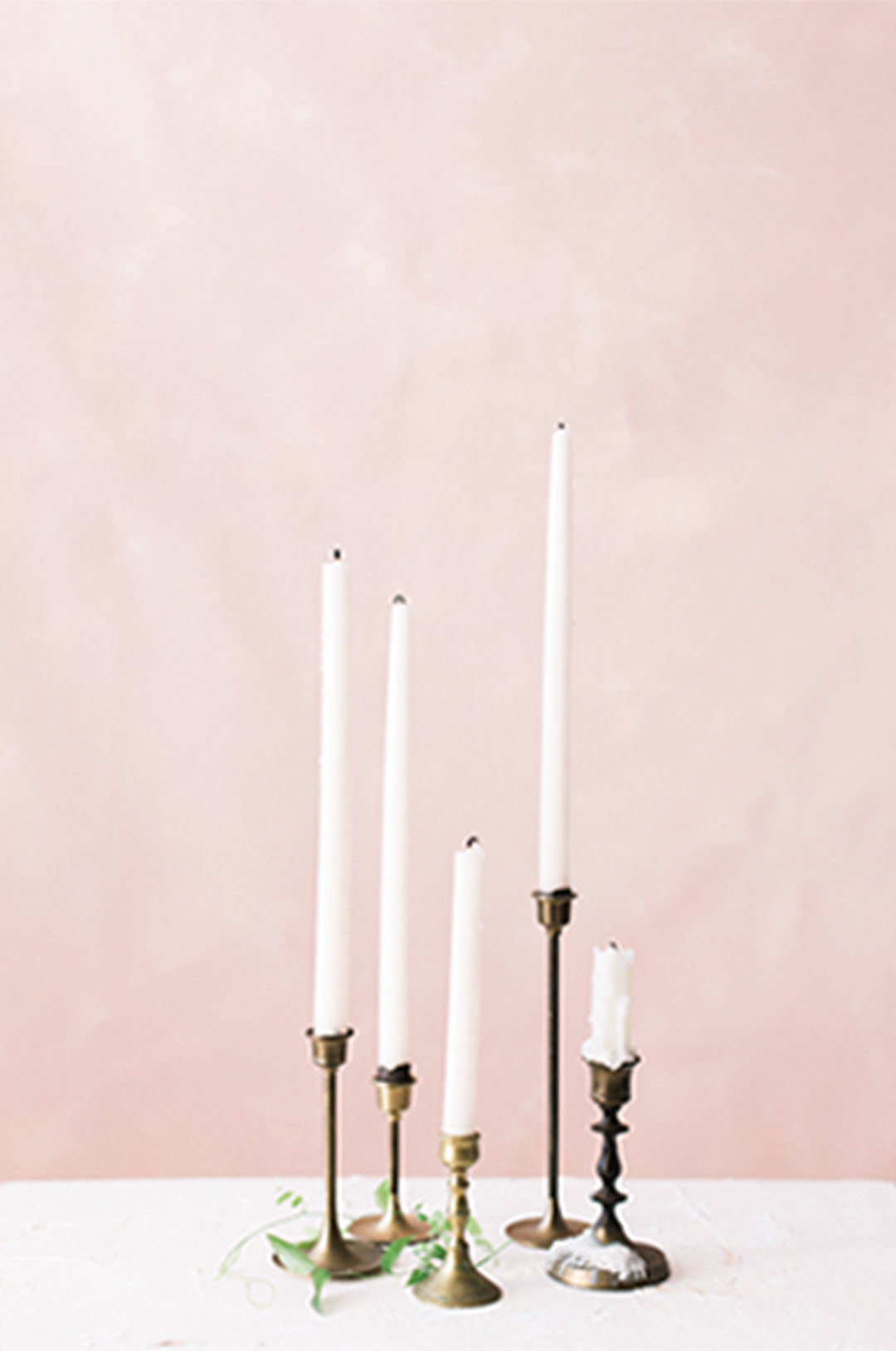 Vintage brass candle sticks