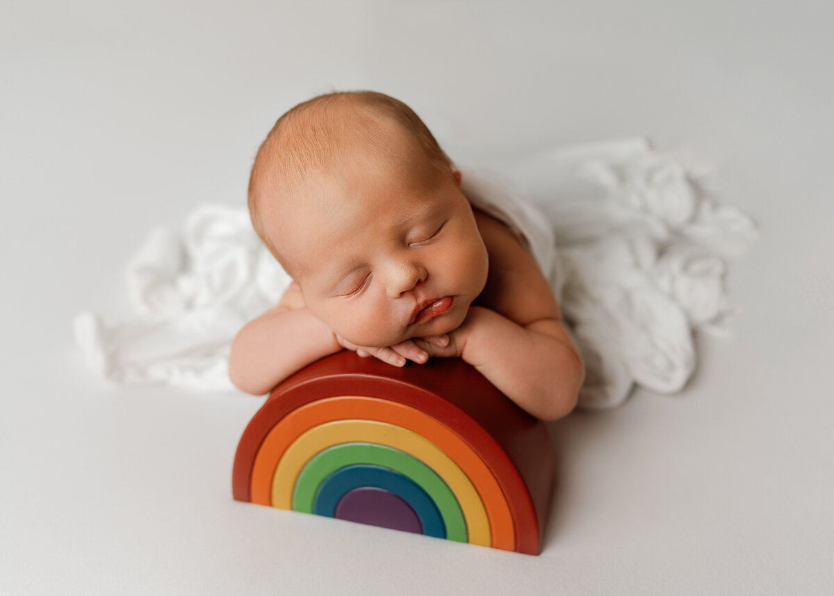 rainbow newborn baby