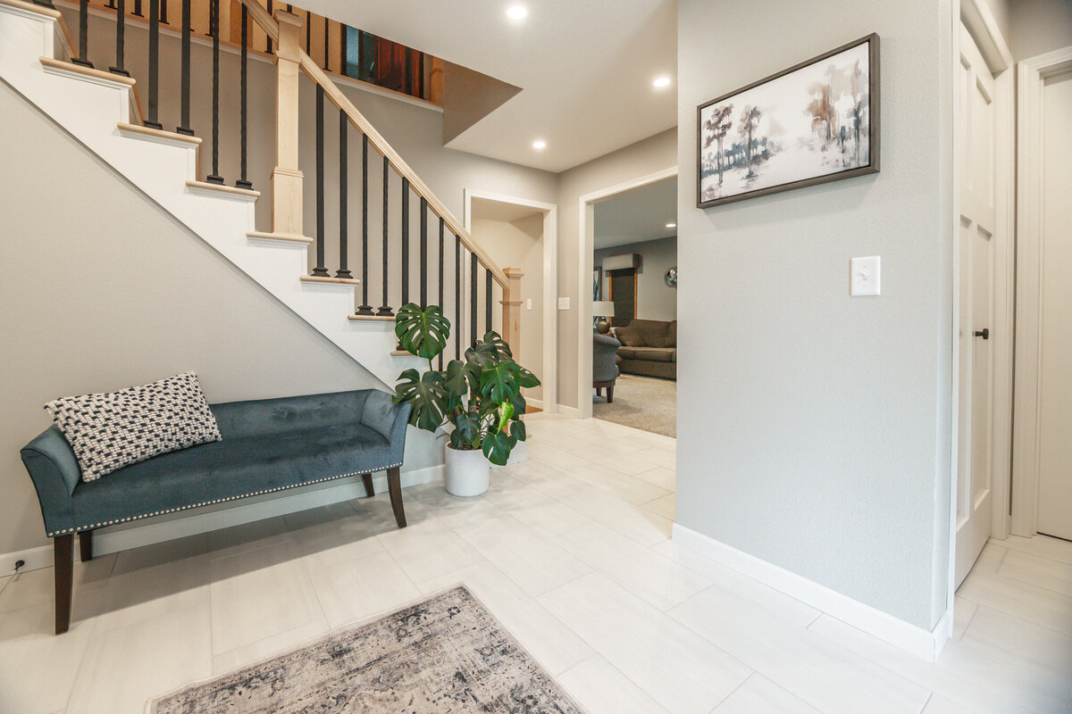 Project blu home renovation foyer interior design