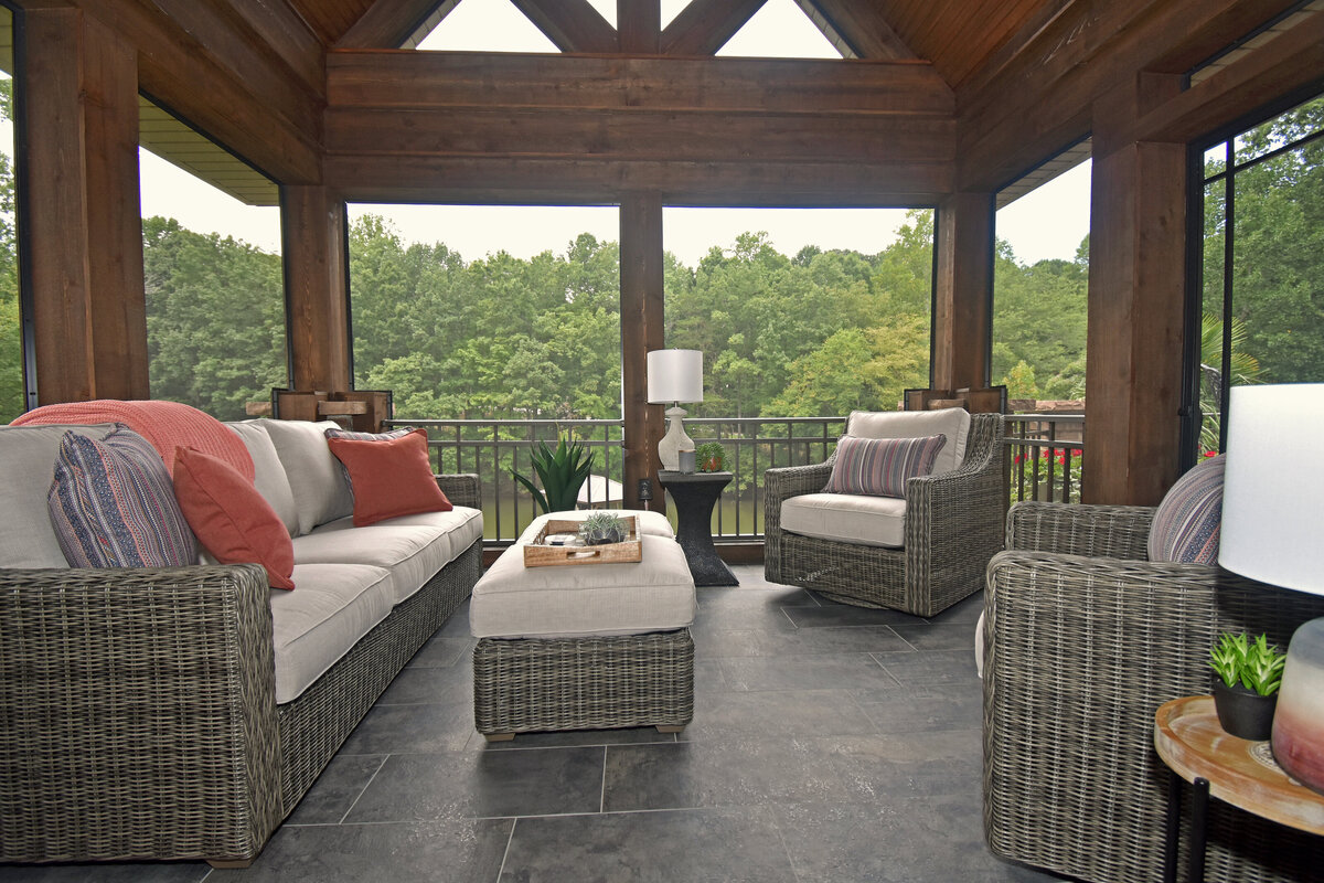 outdoor space interior designers in cornelius mooresville north carolina lake home