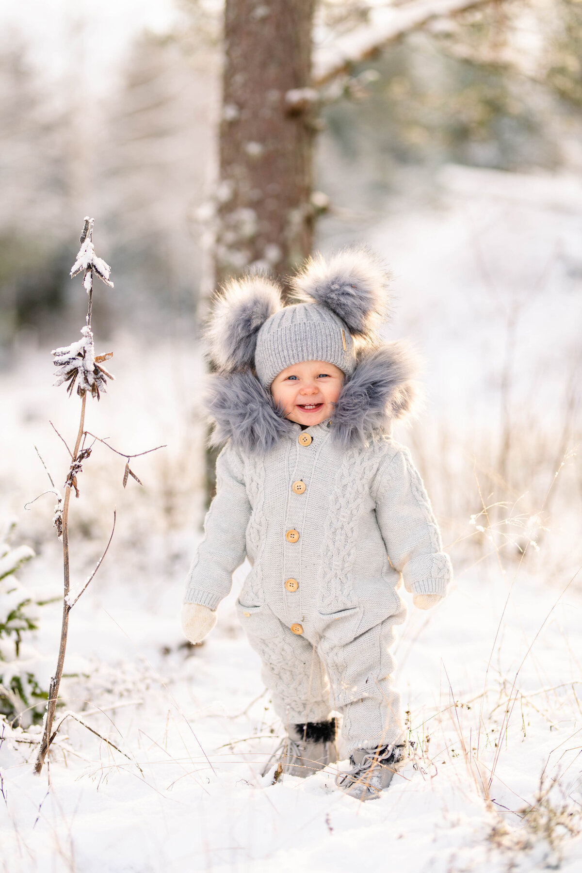 Barnfotografering i snö, Jönköping