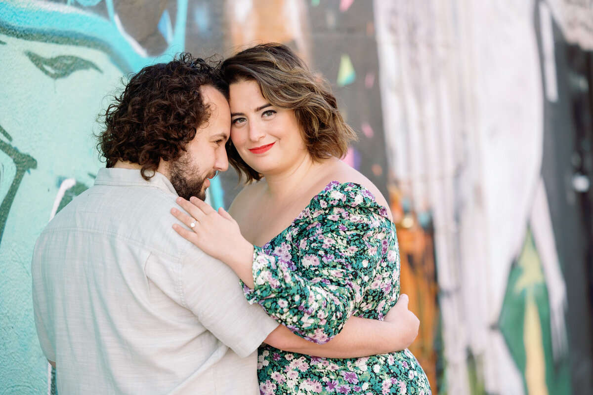 A person resting their head on their partner's