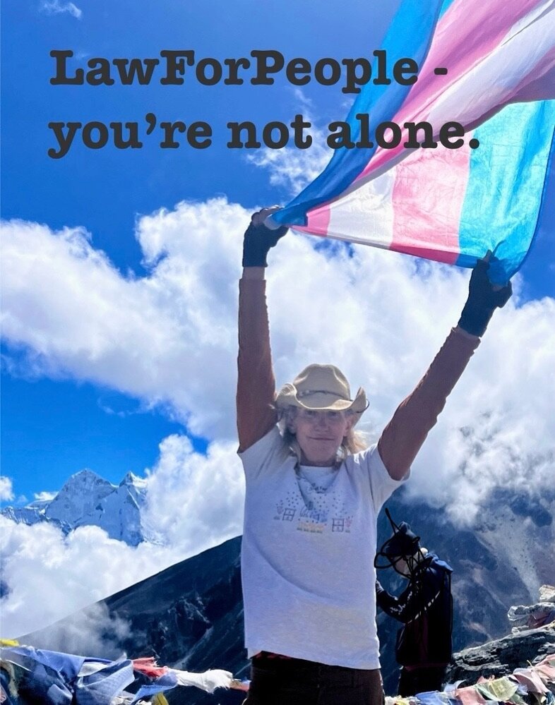 Law for people you are not alone sign