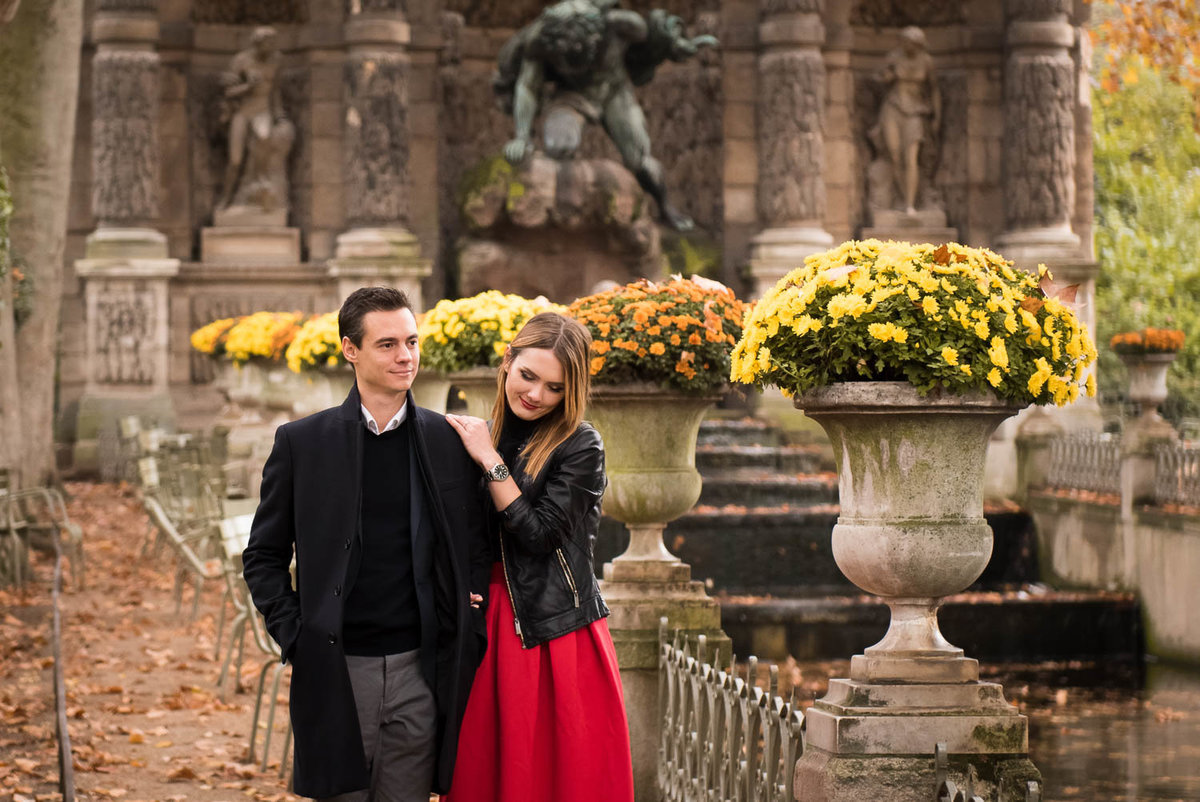 Paris engagement photoshoot at Jardin du Luxembourg Nov 2016-9